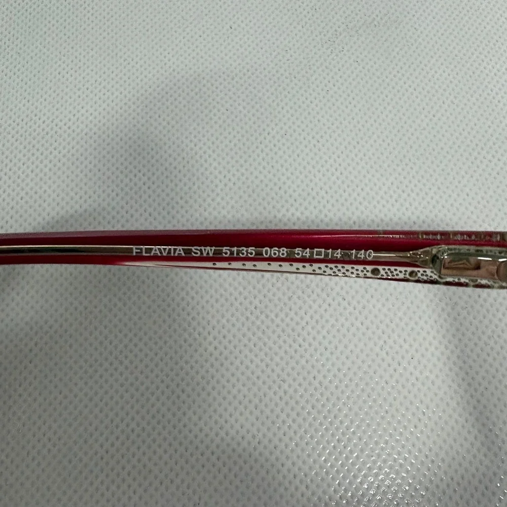 Swarovski Flavia SW 5135 068 Red Crystal Cat Eye Eyeglasses Frame only 54-14-140